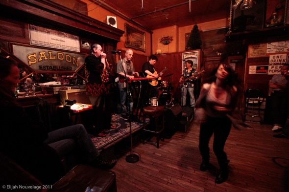 A woman dances to the blues at The Saloon in North Beach
